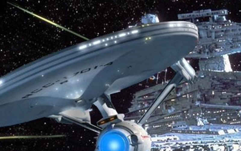Star Trek Enterprise versus Star Wars Destroyer
