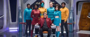 The cast from Black Mirror's Star Trek episode USS Callister